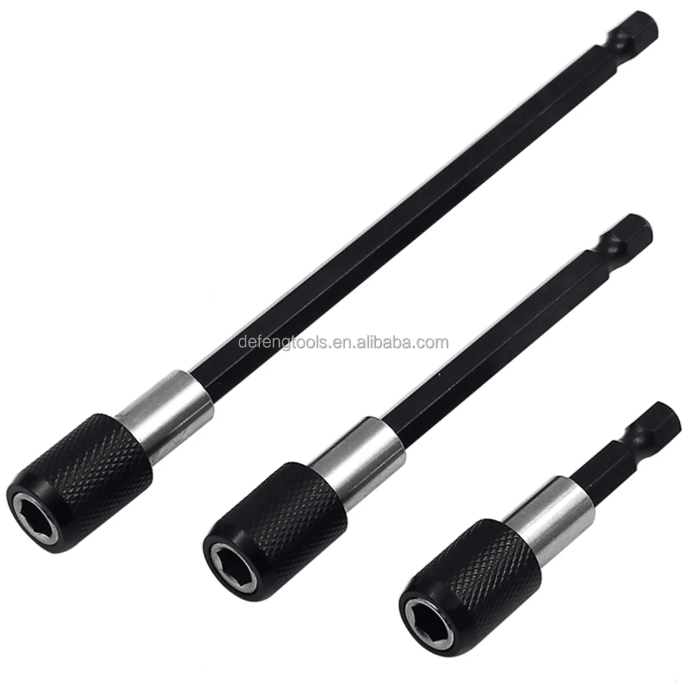 60-150mm Hexagonal quick release self-locking extension rod electric drill driver quick adapter bit Holder tool set