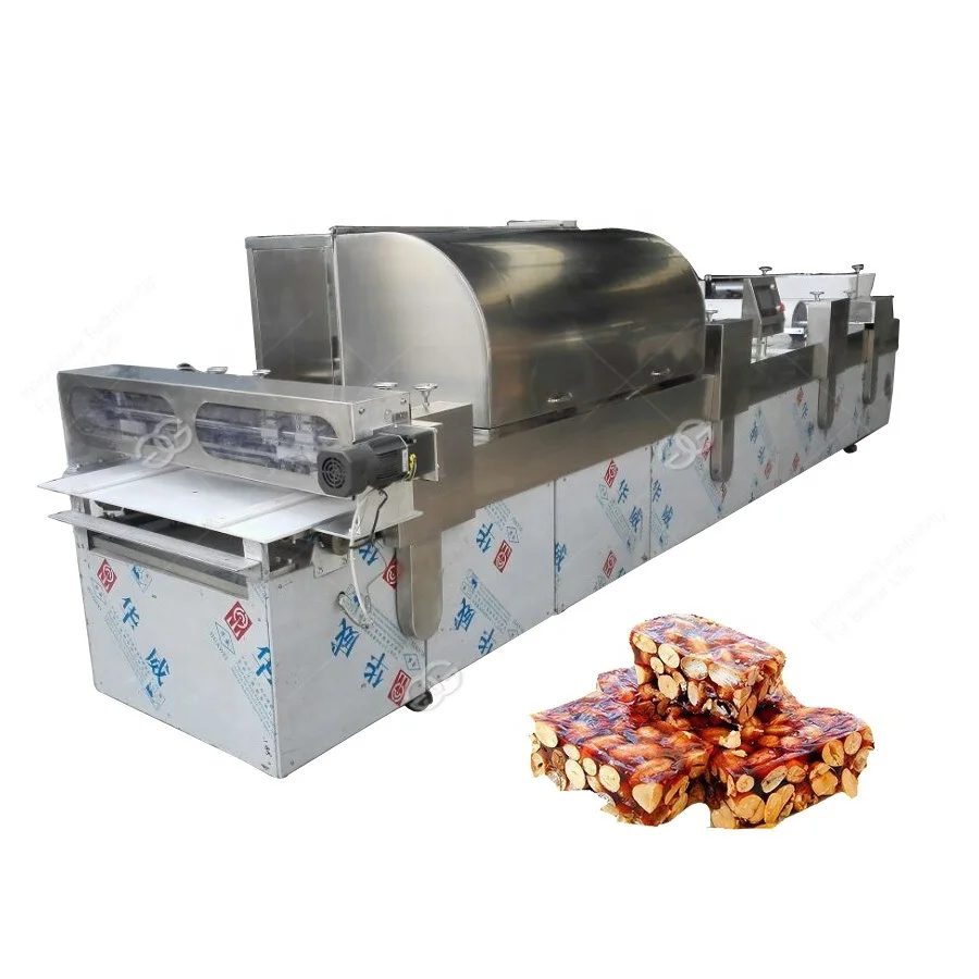 High Efficient Peanut Brittle Making Machine Peanut Bar Production Line Fruits Snack Bar Equipment