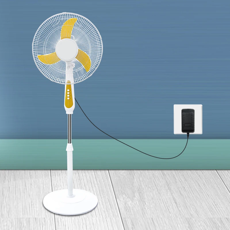 Household Outdoor Height Adjustable 16Inch 12V DC Electric Fan Floor Standing Fan With Solar Energy System