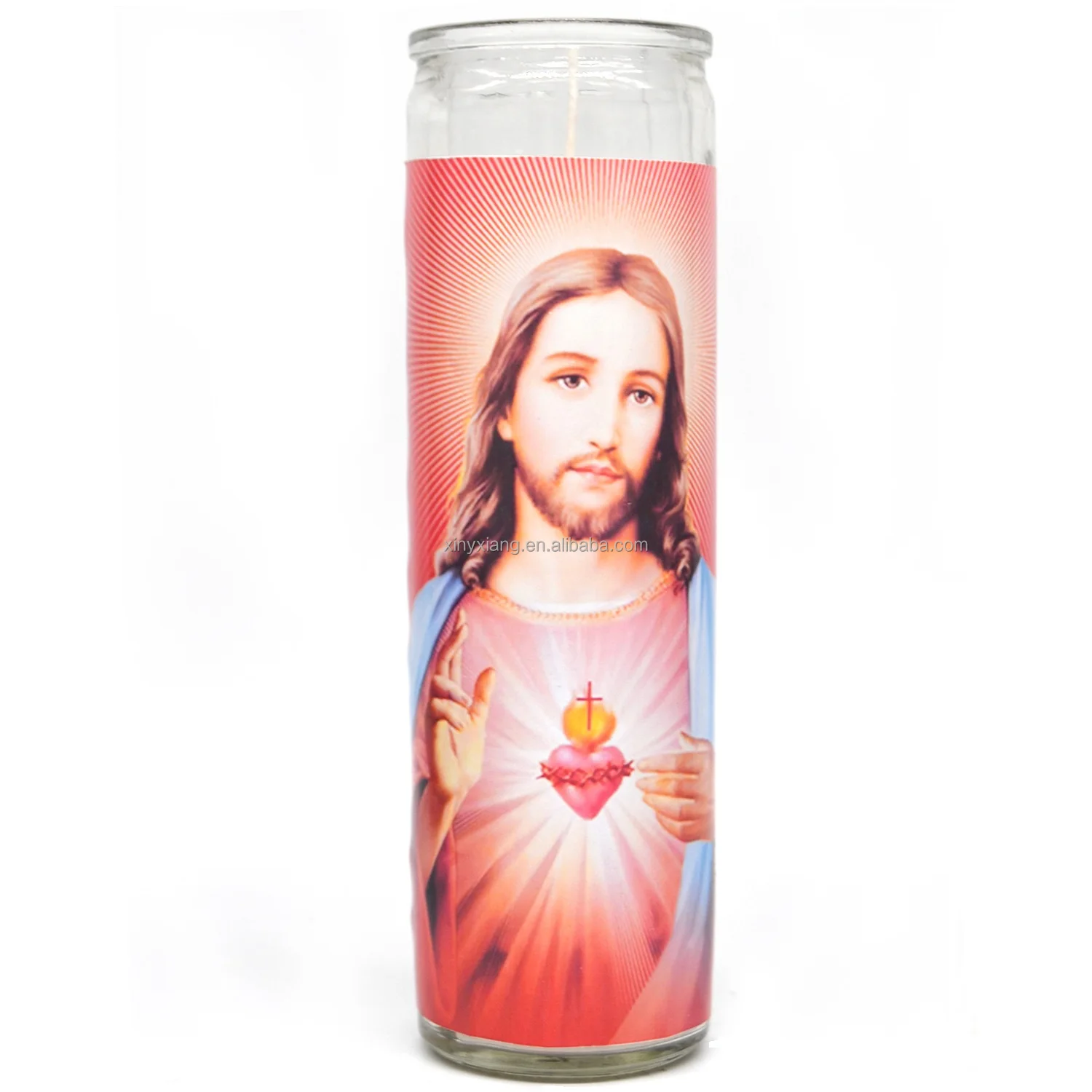 Factory Custom Saints Images 7 Days Candles Religious Wholesale