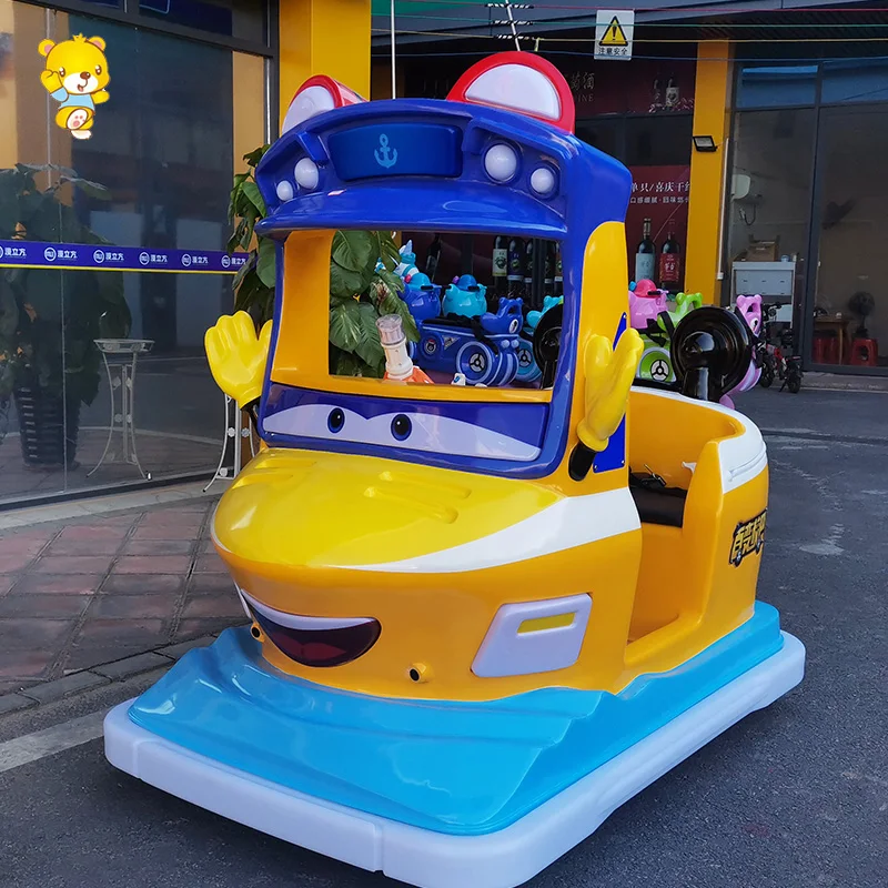 Indoor/Outdoor Amusement Park School Bus Rides with Water Rescue Captain Plastic and Fiberglass Driving Car for Home Use