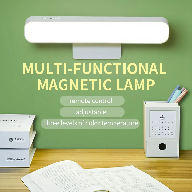 Factory magnetic reading lamp rechargeable usb led lamp without power cord lithium battery charging led dormitory lamp