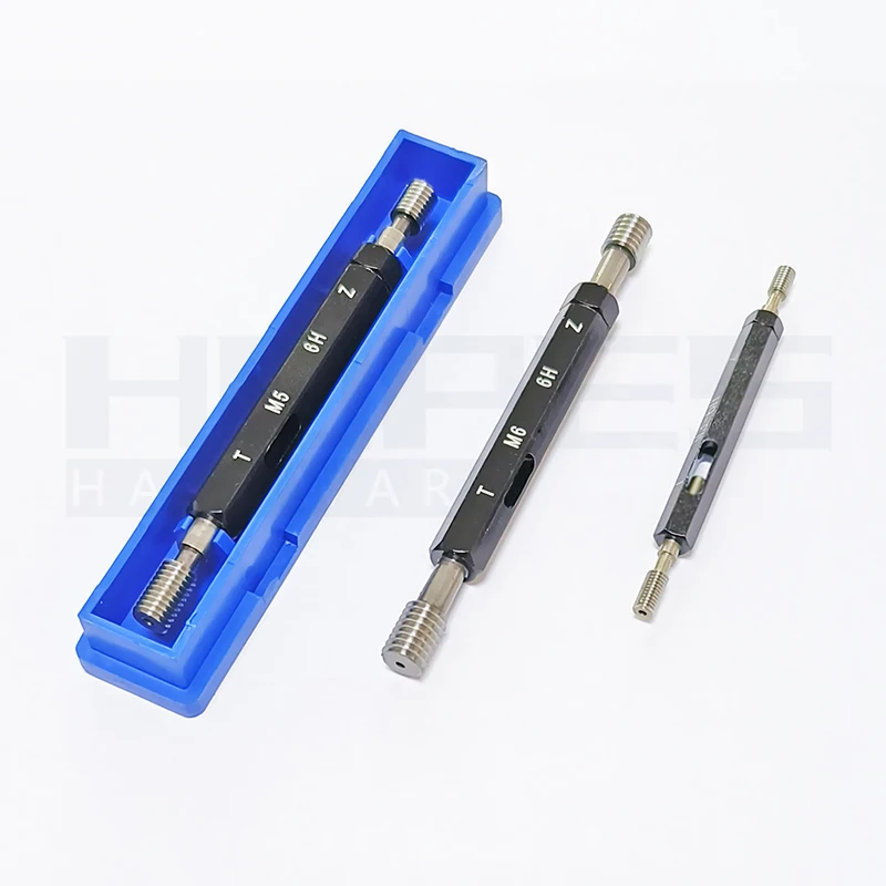 Metric 6H M0.8-M18 Go NoGo Thread Plug Gauge with coarse fine pitch for ISO DIN GB female thread nut inspection tools