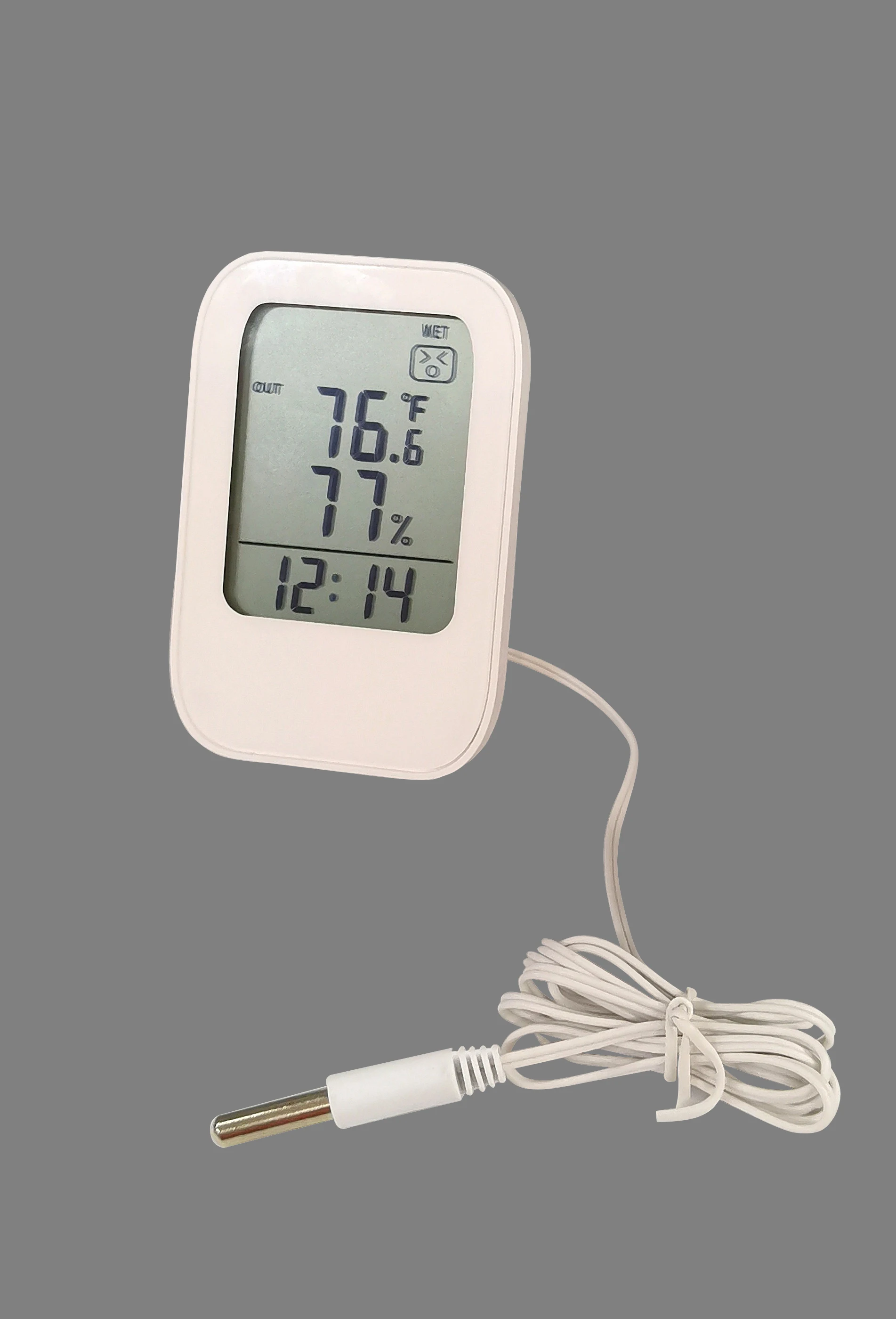 Indoor/out Digital Thermometer Hygrometer, Accurate Room Temperature Gauge Humidity Monitor with Alarm Clock