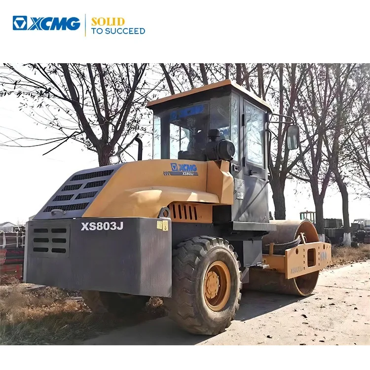 XCMG Official Second Hand Road Roller XS803J Single Drum Road Roller With Good Condition