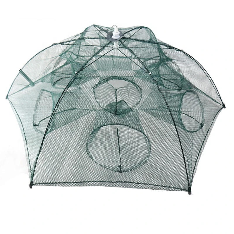 Fishing Trap Umbrella Folded Portable 6-20 Hole Automatic Minnow crayfish Fishing Shrimp Cage Fishing Net