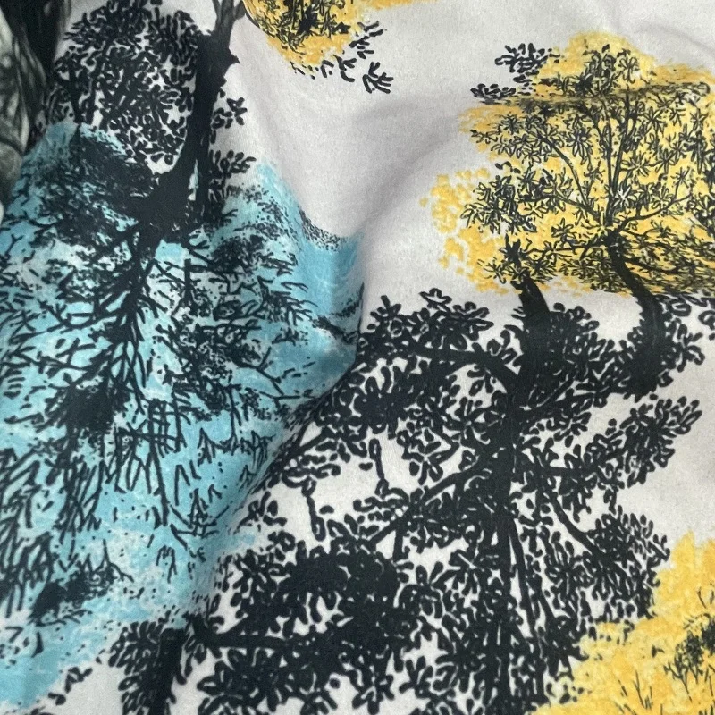 Soft Hand Feeling 100%Polyester Microfiber Peach Skin Printed Fabric For Beach Shorts