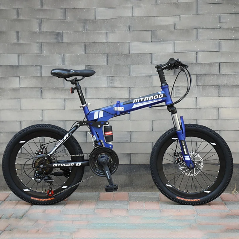 Hot Selling 20/24/26 Inch Steel Folding Frame Bicycle 21/24 Speed Suspension Foldable Mountain Bike For Teenager and Adult