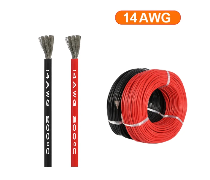 Super Soft High Flexible Silicone Cable 14awg 16awg 18awg 20awg 22awg 24awg 3KV High Temperature Silicone Rubber Wire