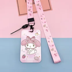 Twin Star Melody Cat Purin Dog Cartoon Lovely Student Name Tag Cards Drop-Proof PVC Shell Full-Cover Portable Lanyards Wholesale