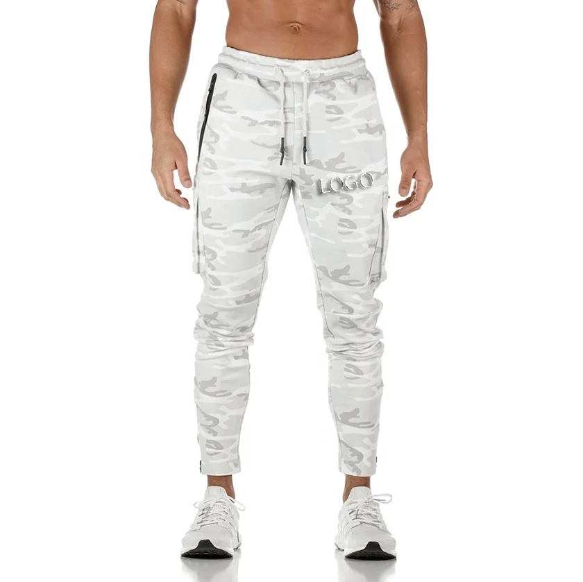 Индивидуальное производство ярлыков, Новое поступление, Экологически чистая уличная одежда для тренировок, камуфляжные мужские камуфляжные леопардовые брюки-карго для фитнеса