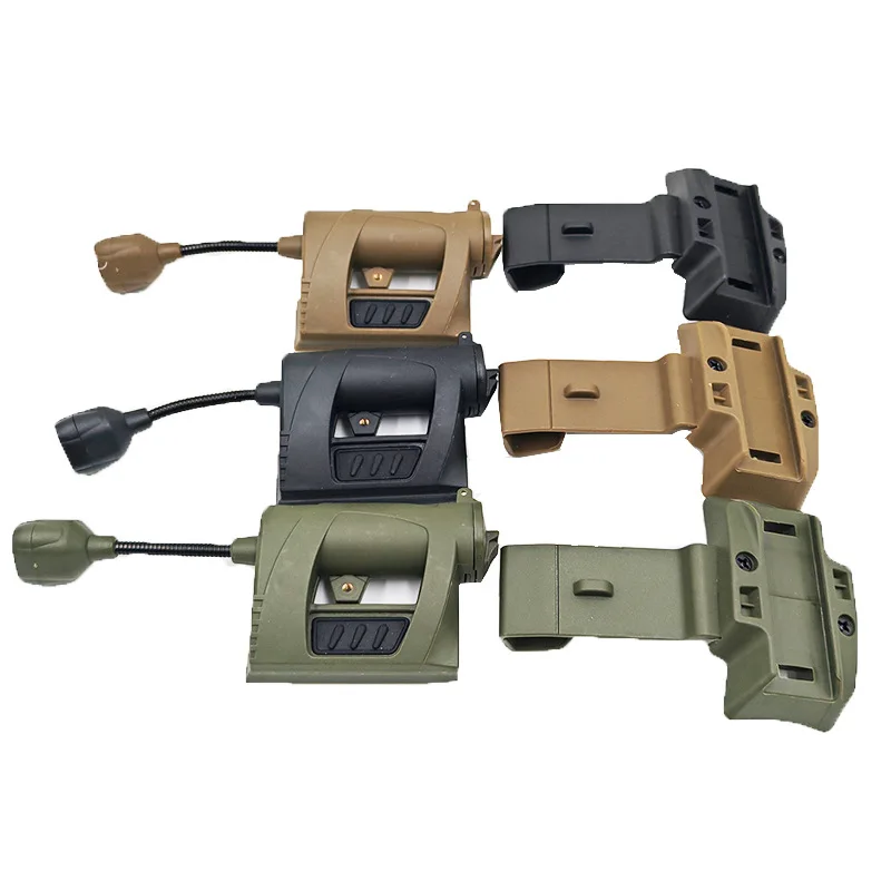 4 Modes Switch for Tactical Helmet ARC Rail Light LED Mini Head Strap MOLLE Vest Laser Lamp Handheld Flashlight MPLS CHARGE