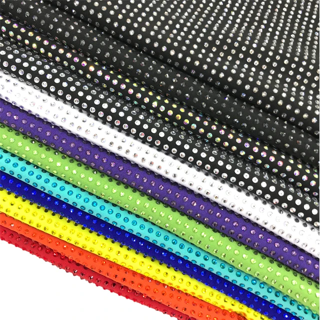 va134 hot selling SS16 1*1.5meter  crystal stretch elastic fabric  rhinestone mesh fabric for dress