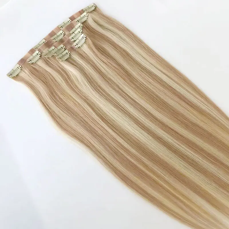 Ruikang 100% Brazilian Human Remy Clip On Hair Extensions Wholesale Natural Seamless Indian the best Clip In Hair Extension