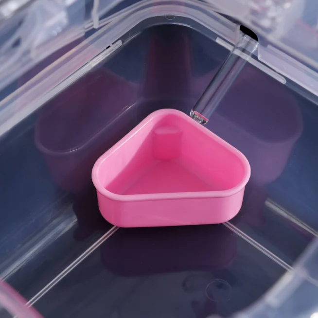 Wholesale Hamster Cage Pink Small Villa Wire Cage Hamster Panoramic Skylight Hamster Cage