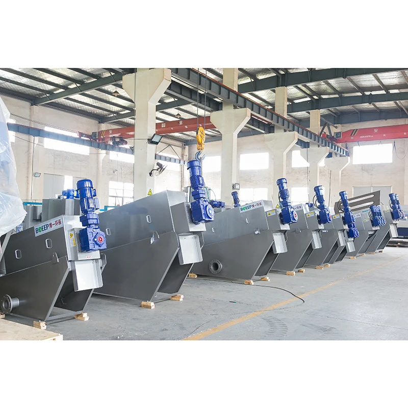 Screw Propelled Sludge Extrusion Filter Dehydration Machine Dewater Equipment For Slaughter Wastewater Treatment