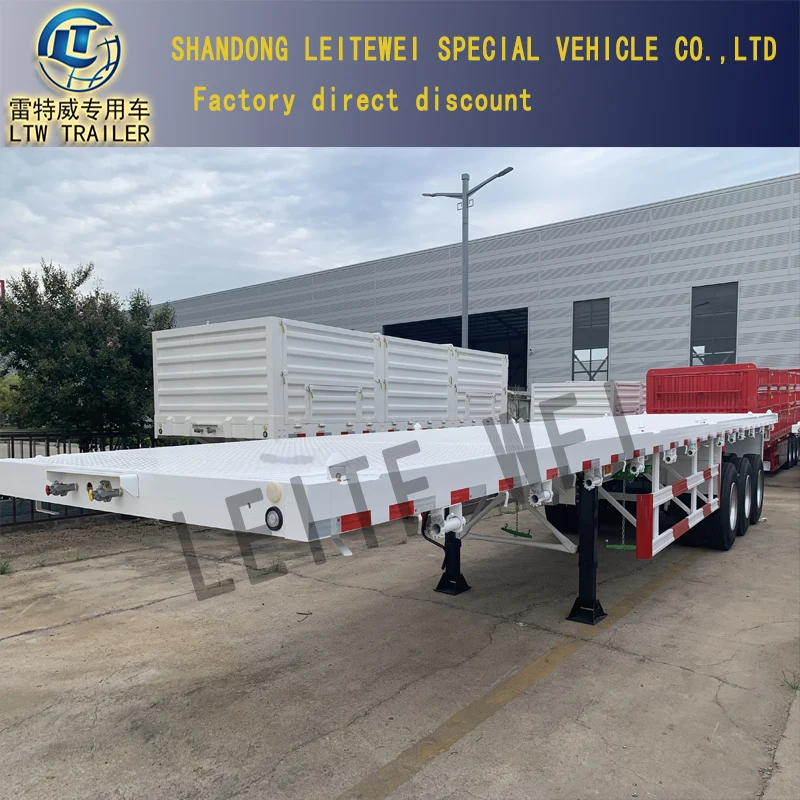 New and Used 2/3/4 Axle 40 Feet Flatbed Truck Trailers and Used 20FT Flat Bed Semi Trailer for Sale