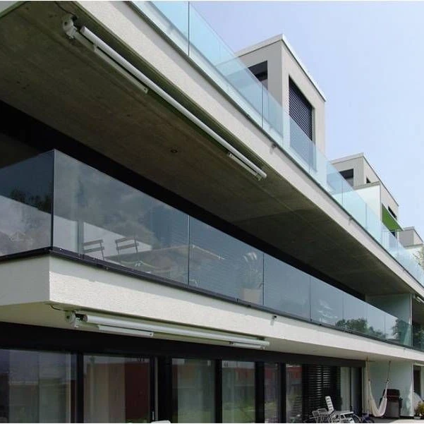  Factory direct price Anodized Aluminum u channel base glass railing/balustrade handrail for terrace/balcony