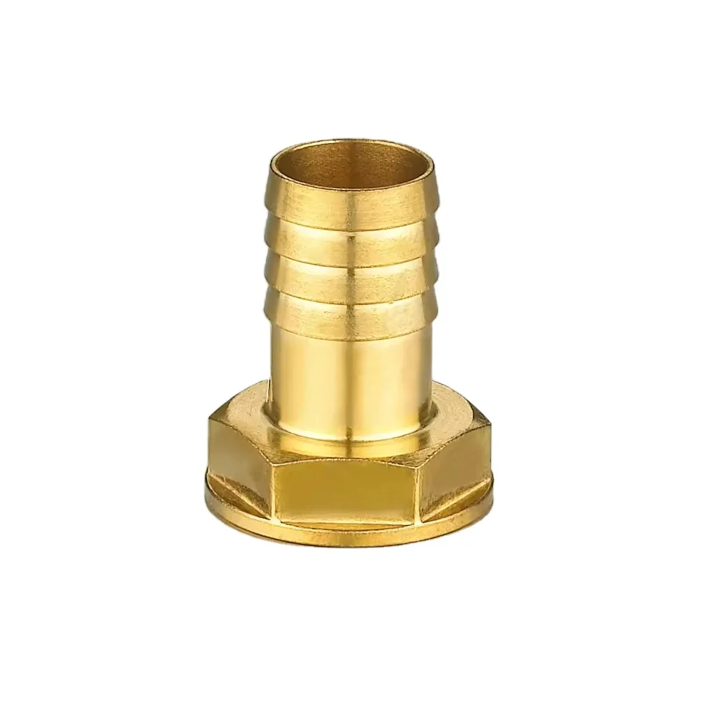 Brass Barbed Garden Hose Coupler Sm40 Coupling Compression Waterline Fittings Pipe Connectors Water Tank Metal Male Round Equal
