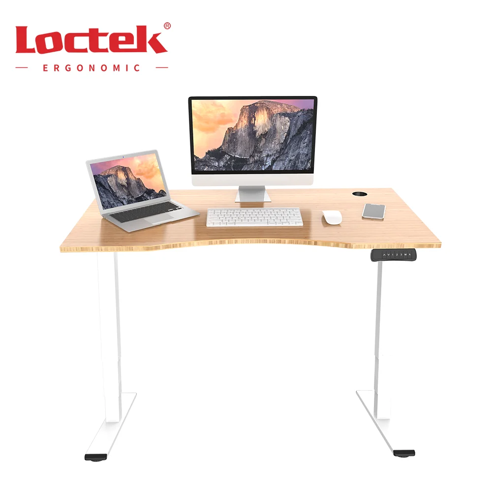 
 Экономически эффективным 2-мотор 3-ступенчатый с регулировкой по высоте, домашний офисный стол для ПК рабочий стол ноги Loctek ET225E  