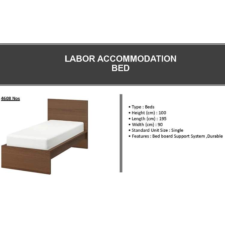 Factory Direct Supplier Modern Simple Single Size Bed Bedroom Furniture with Wooden Panel Bed