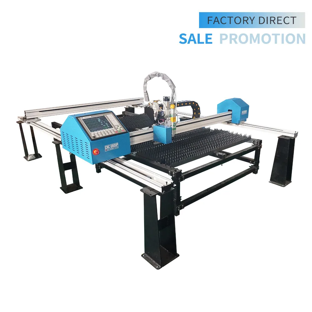 Double rail portable gantry industrial laser cutting machines fiber laser cutting machines for steel metal