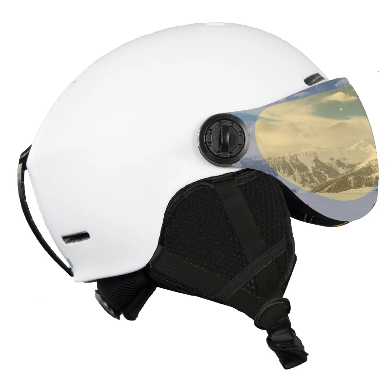Park wholesale oem customized snow board helmet Winter Snow Sport Ice Skating Snow Ski Helmet With Visor CE EN1077