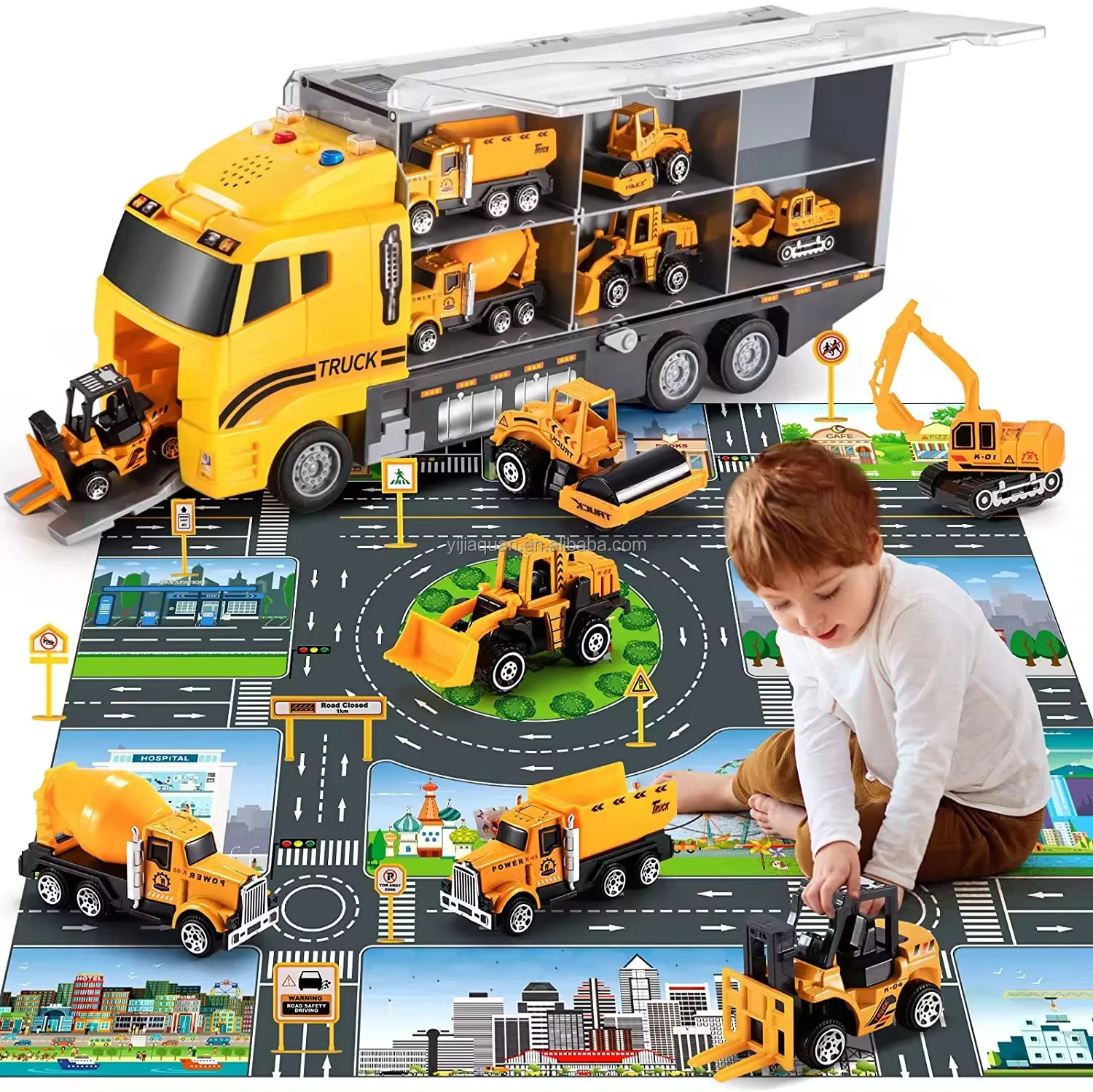 cars excavator friction car amazons best sellers vehicle play mat interactive toy vehicles diecast other toys