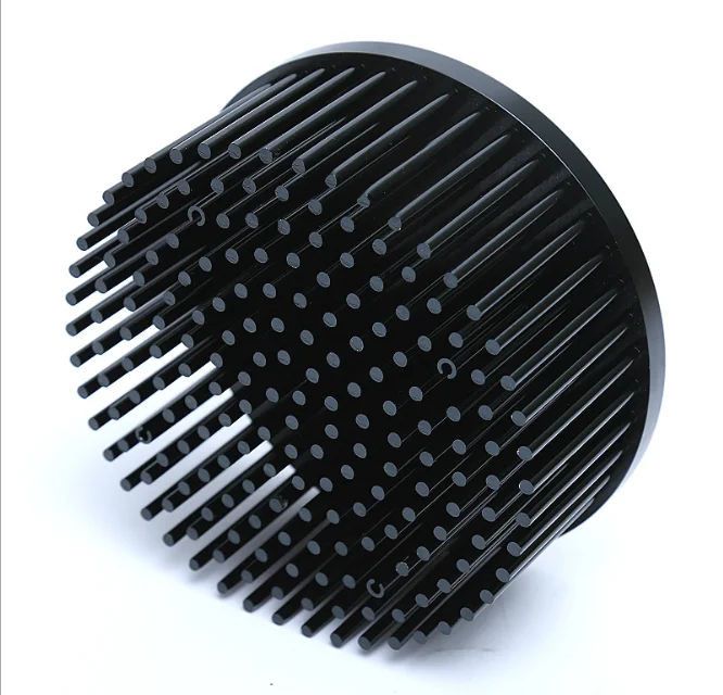 Hongyi custom 3w 5W 50 100 watt cnc round grow headlight led heat sink square aluminum cold forging pin fin floodlight heatsink