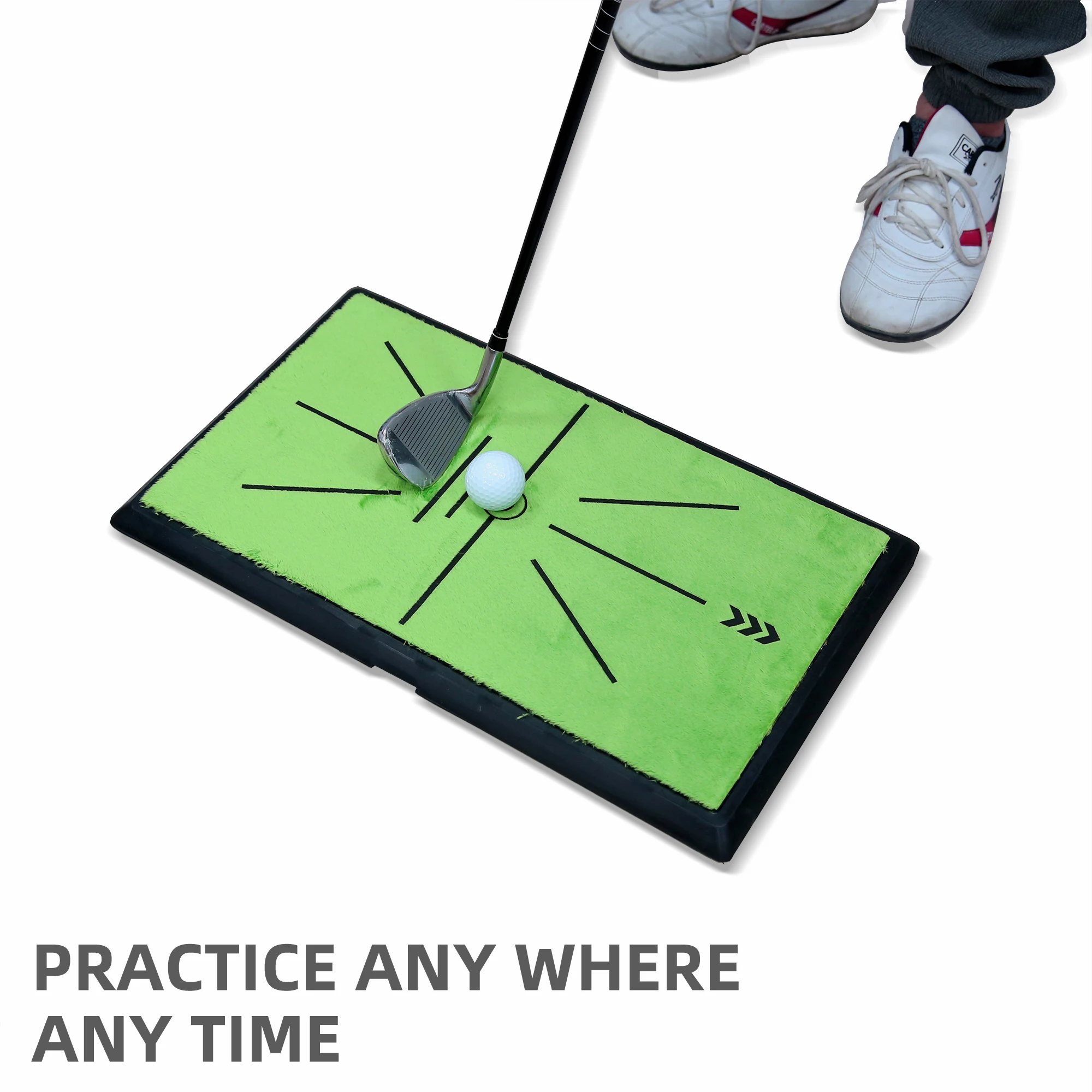 High Quality Velvet Durable High elasticity Rubber bottom Practice Golf Hitting Swing Mat Trainer Mini Training Aid