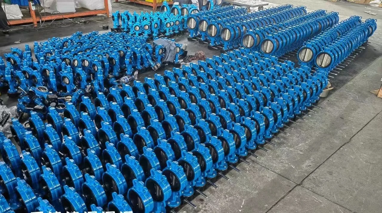 SK Hot Sale Big Size DN300 Cast Ductile Iron Wafer Type Butterfly Valve EPDM Seat SS304 Disc Butterfly Valve