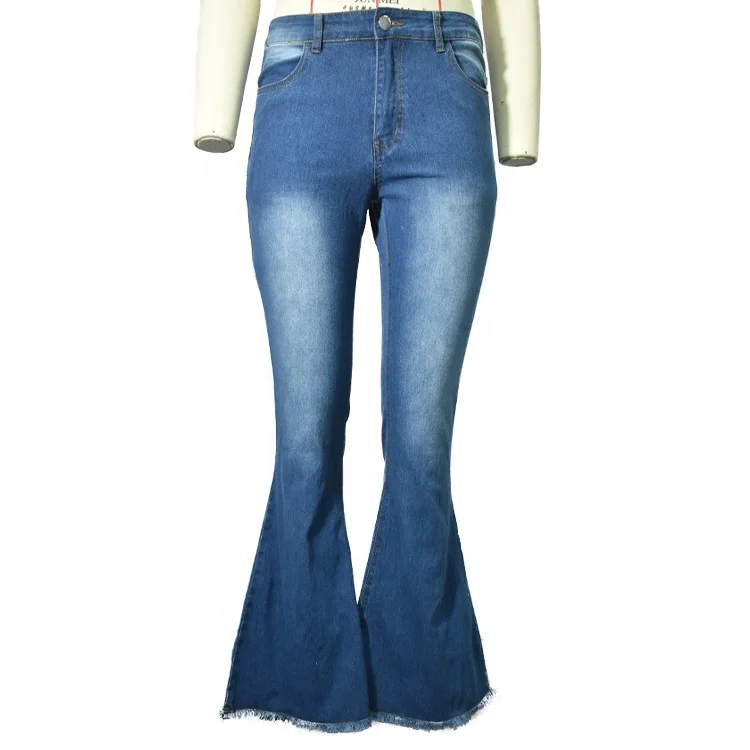 New Style Summer High Waisted Washed Wide Leg Fashion Women Pants