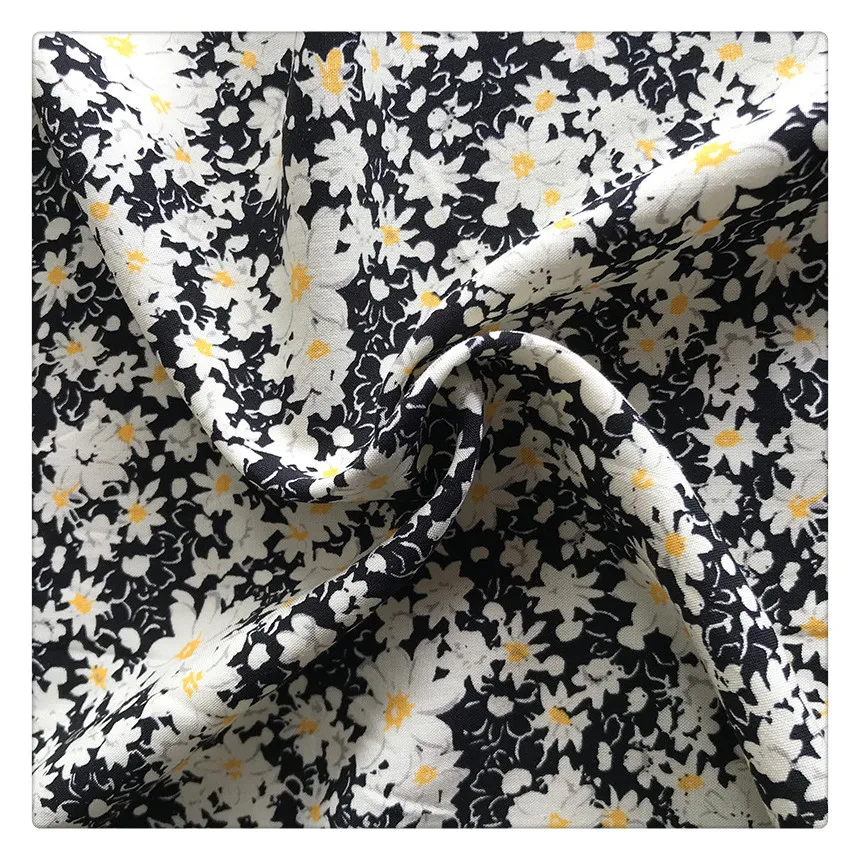 30s 145cm 100% floral printed spun rayon fabric stocklot