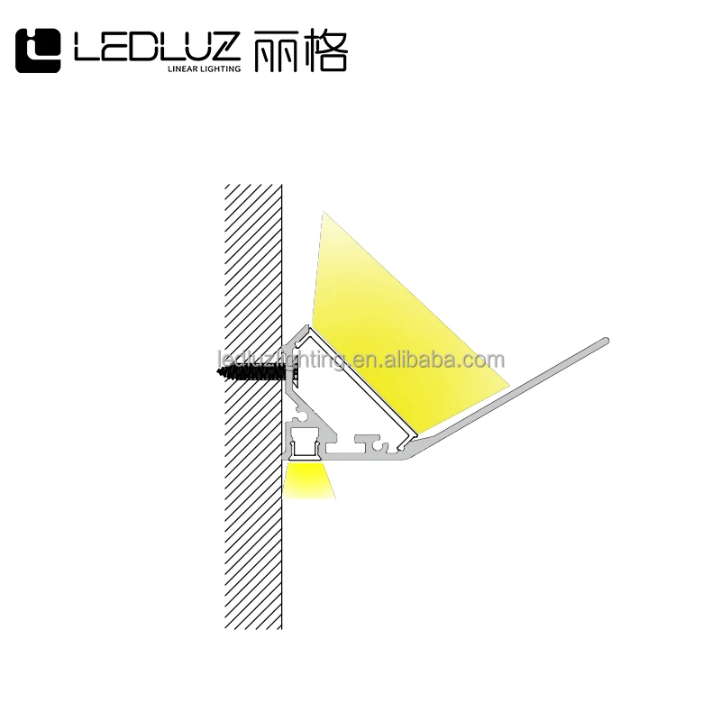 Up And Down Molding Cove Light Ceiling Led aluminum profile wall aluminum led channel  for Cove surface mounting