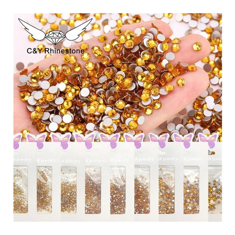 C&Y Wholesale Bling Diamond Best Sell Round Nail Art Rhinestone