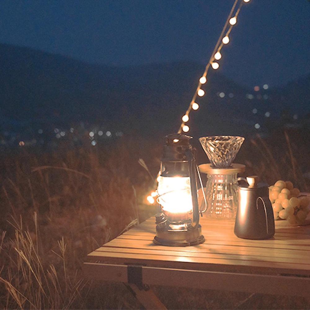 Portable Waterproof Kerosene Lamp SMD LED High Power 4*AA Battery Retro Camping Light