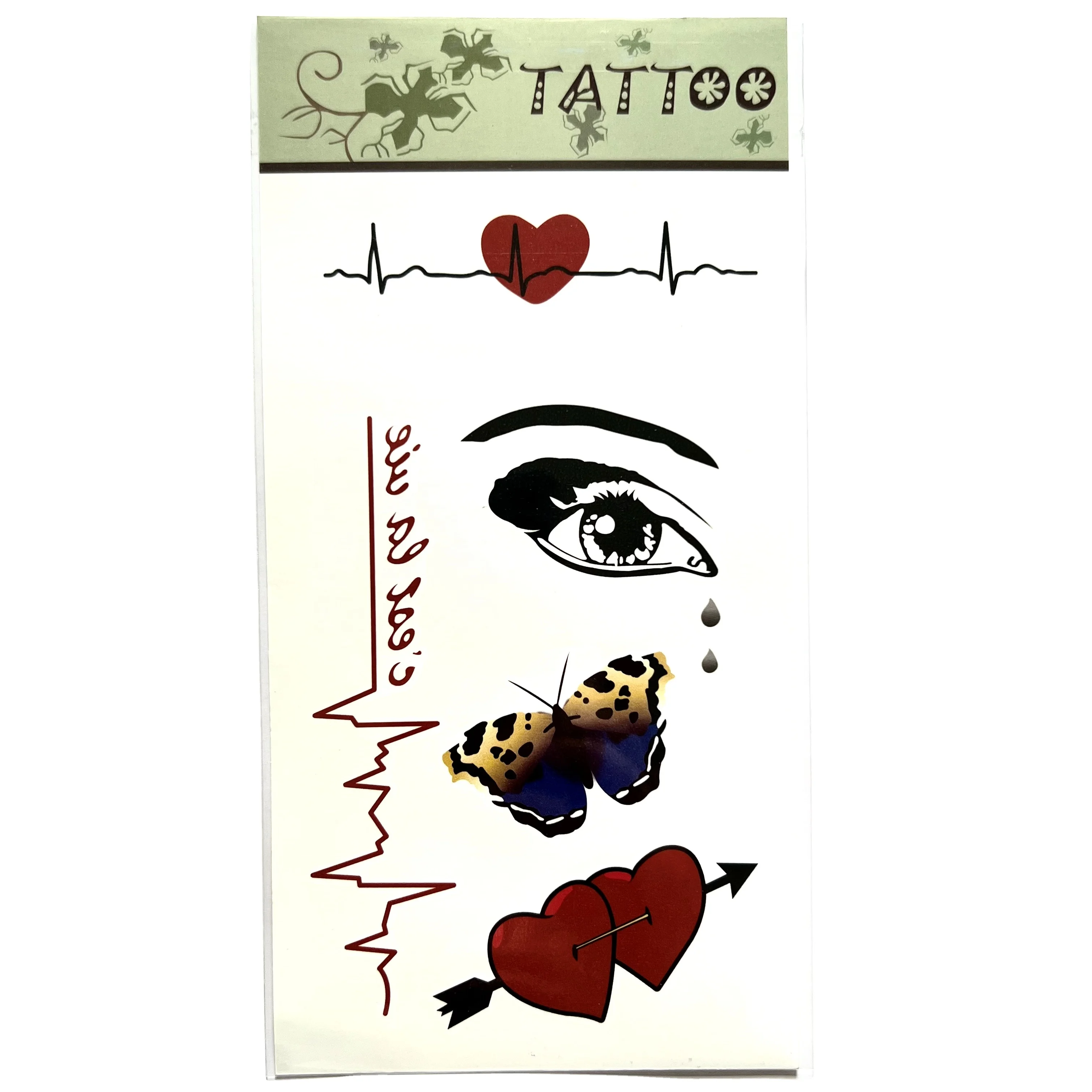 Butterflies and Flowers Temporary Stickers Tattoo, Colorful fake Body Art Tattoos for Women Kids