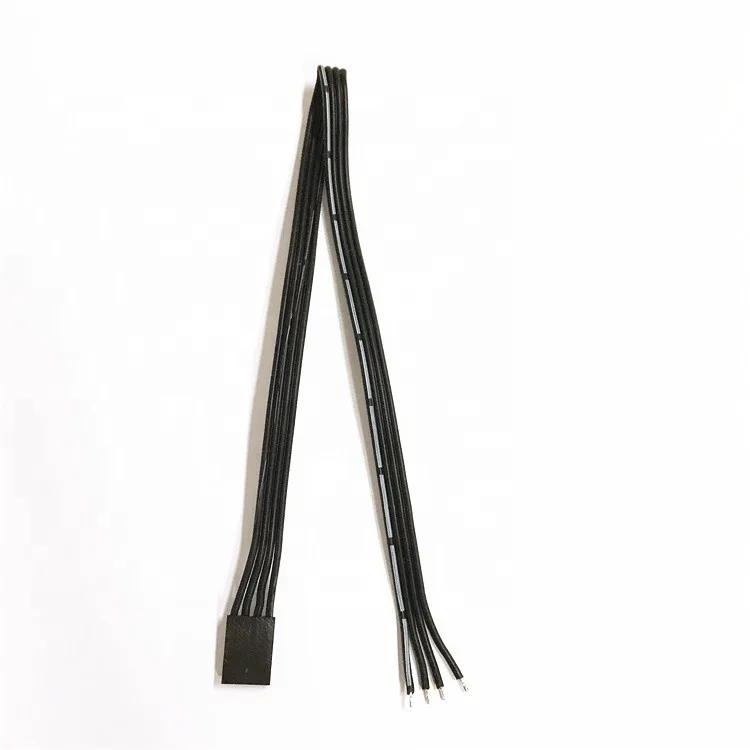 OEM black flat cable JR Futaba/Dupont 4P connector 24awg 4 core 30cm