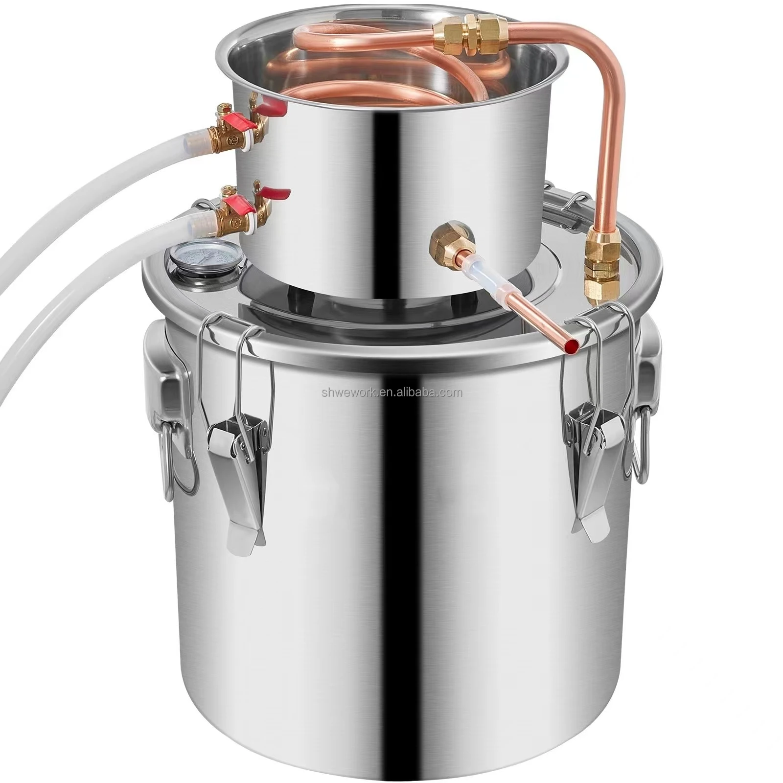 3/5/8/13 Gal Alcohol Still 12/19/30/50L Ethanol Whiskey Beer Water Alcohol Distiller Home Mini Moonshine Still