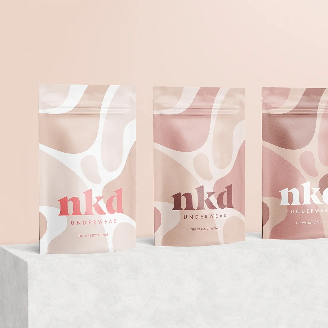 wholesale custom logo women underwear packaging heat seal stand up pouch bag