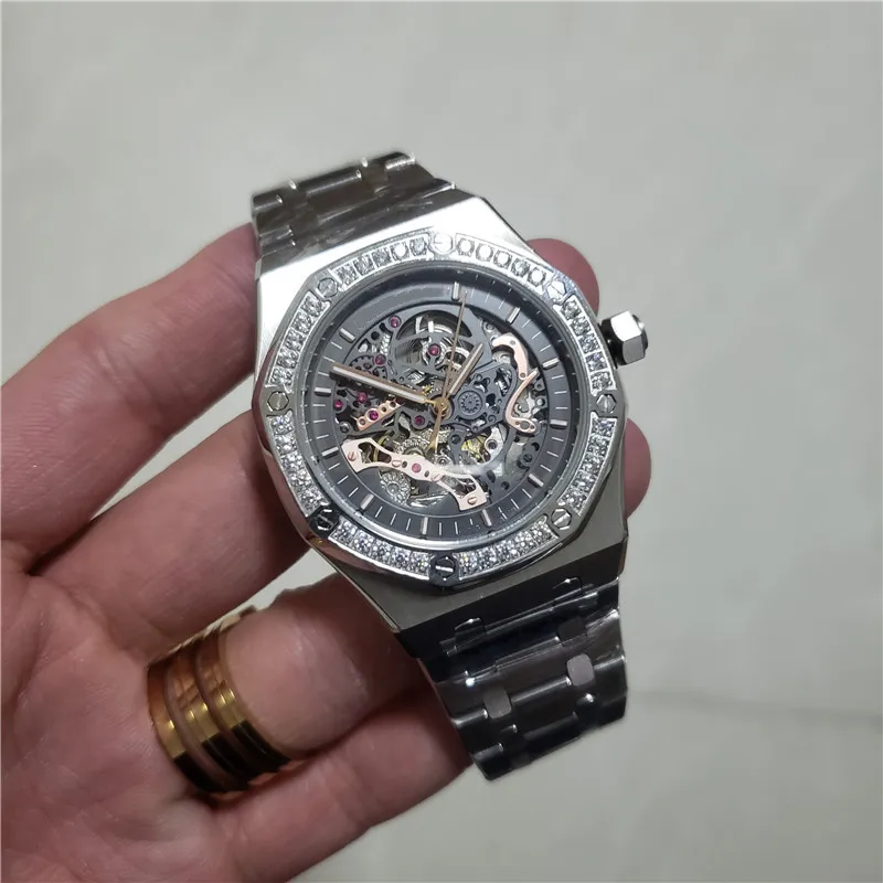 3A Oak tourbillon skeleton dial visible mechanical movement silver 316L case waterproof Limited Edition luxury watch