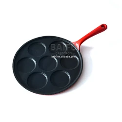 7 cakes Non stick Seasoned Enameled Cast Iron Pancake Pan Silver Dollar Pancake Griddle Cast Iron Mini Pancake Maker Crepe Pan