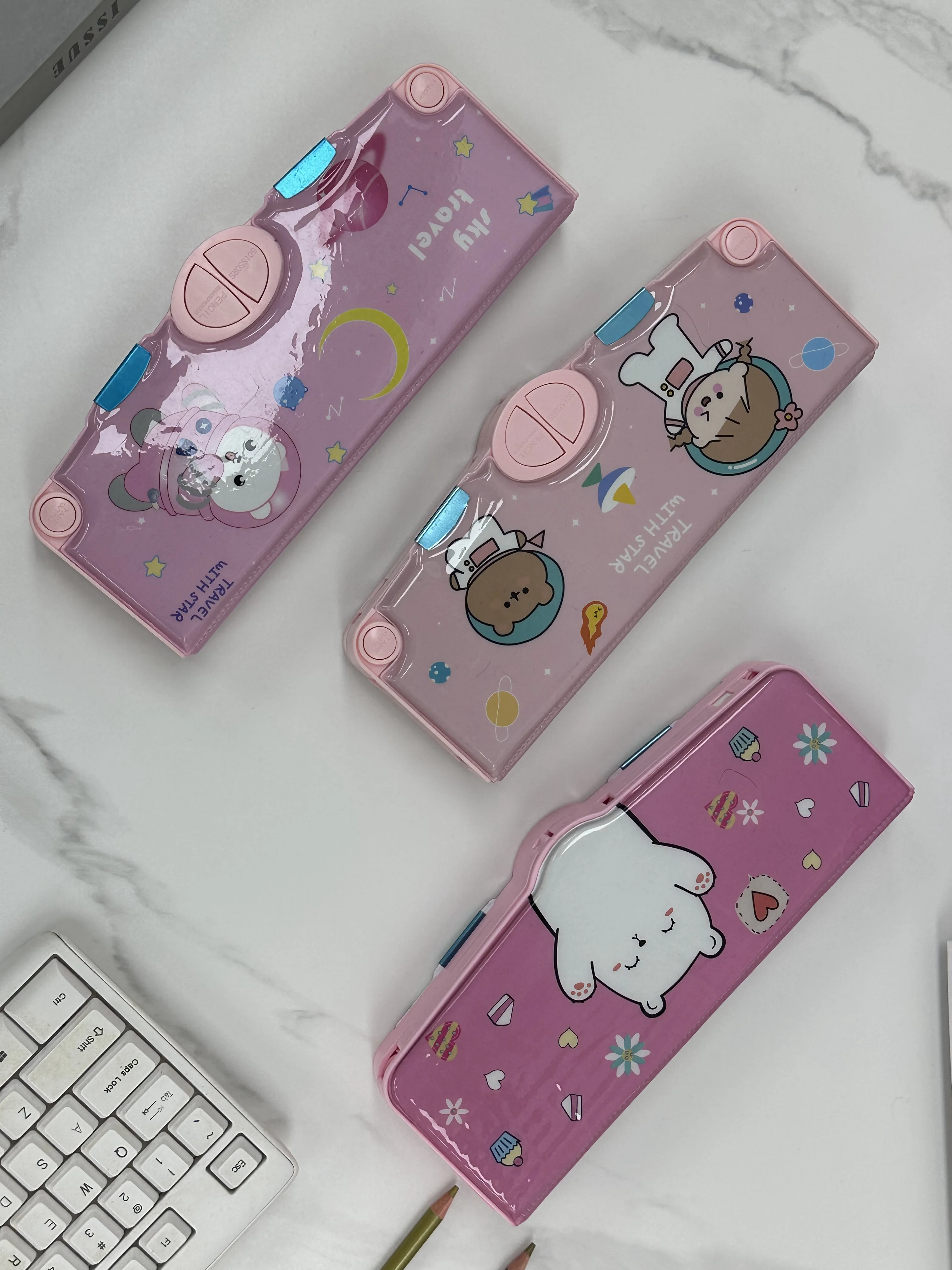 Wholesale Custom Baby Kids Girls Pencil Box Cases Children School Students Plastic Plastic Pencil Box/Case