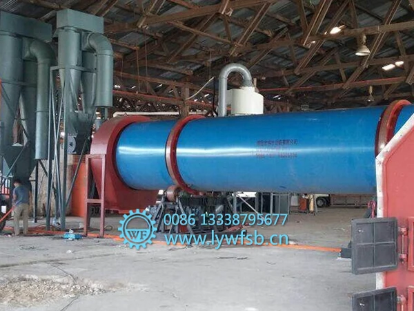 Hot Air Single Tube Sawdust Rotary Drum Dryer