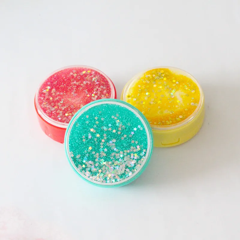 2021 new fashion portable round travel case quicksand mirror contact lens case