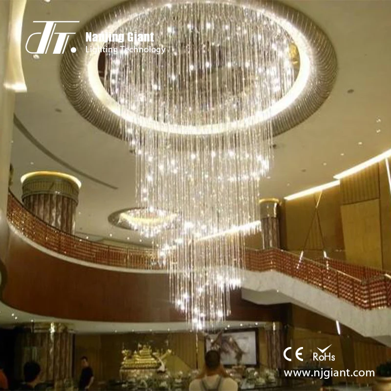 customized art museum graphic modeling lighting LED fiber optic crystal chandelier