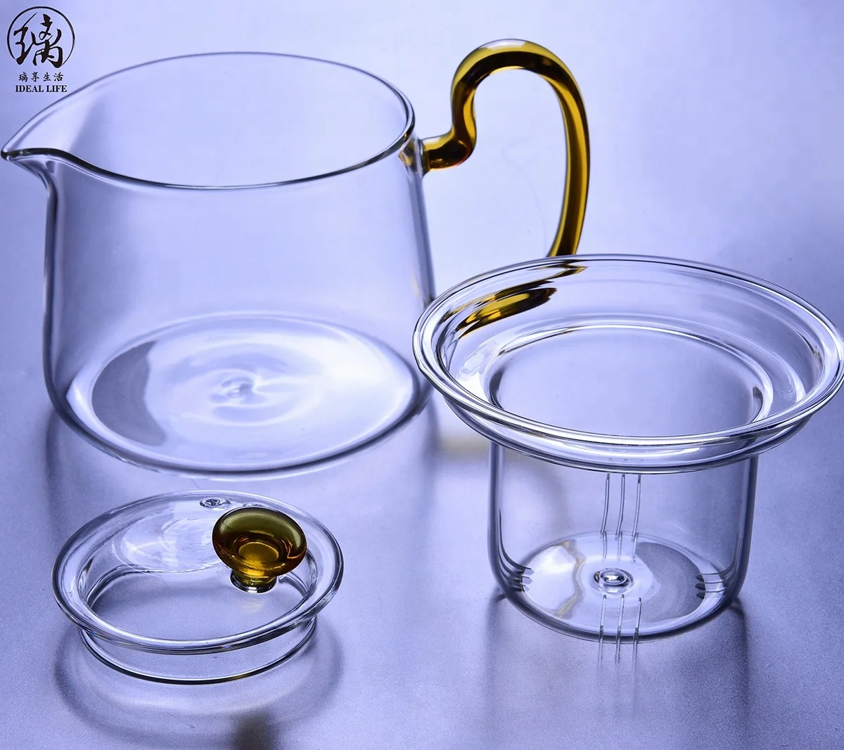 small glass infusion tea pots heat resistant glass filter teapot pitcher tea for gas stove