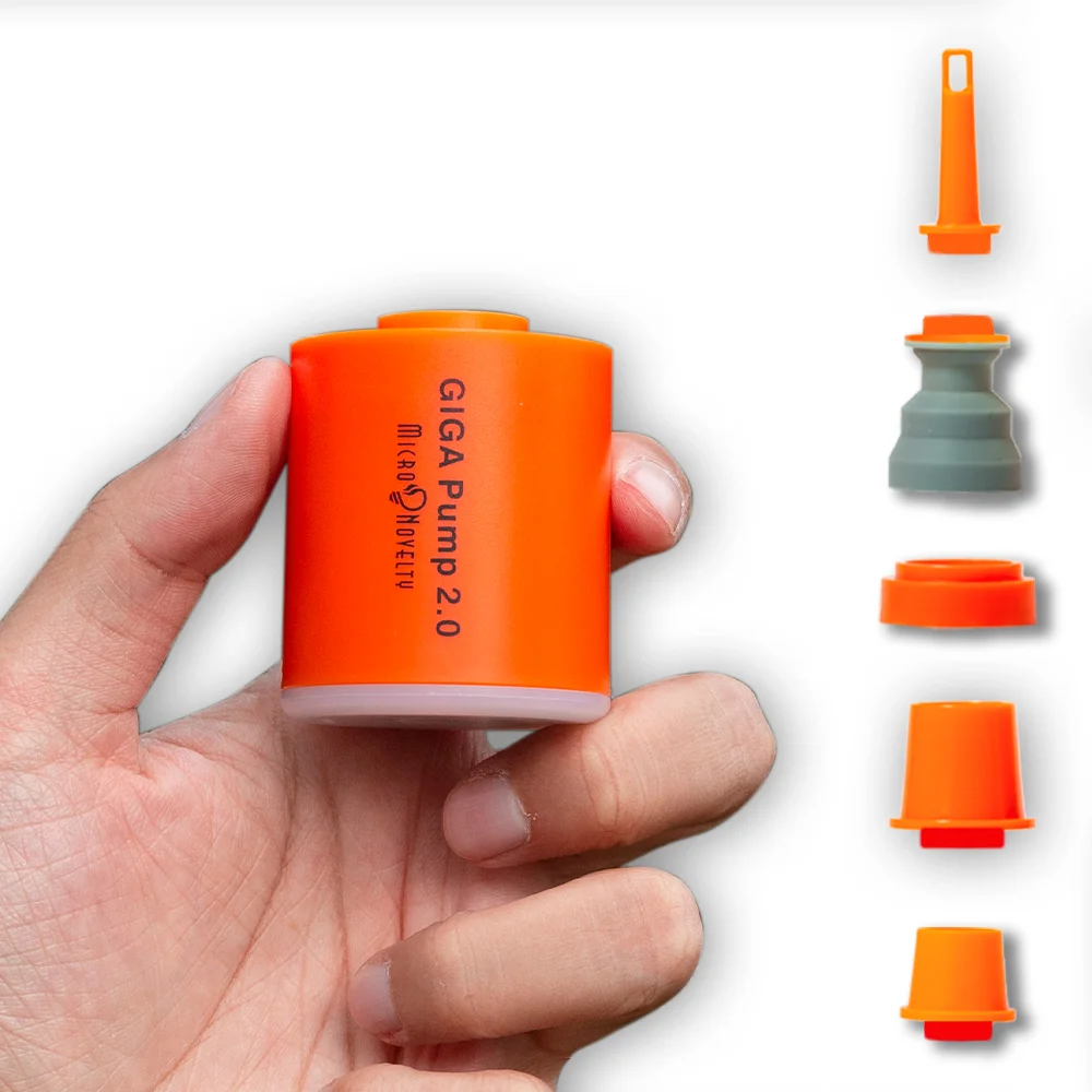 
Самая маленькая воздушная помпа GIGA Pump2, вакуумный насос, фонарь 3 в 1, супер портативный, 5 насадок, кПа, воздушный насос для всех ваших надувных изделий 