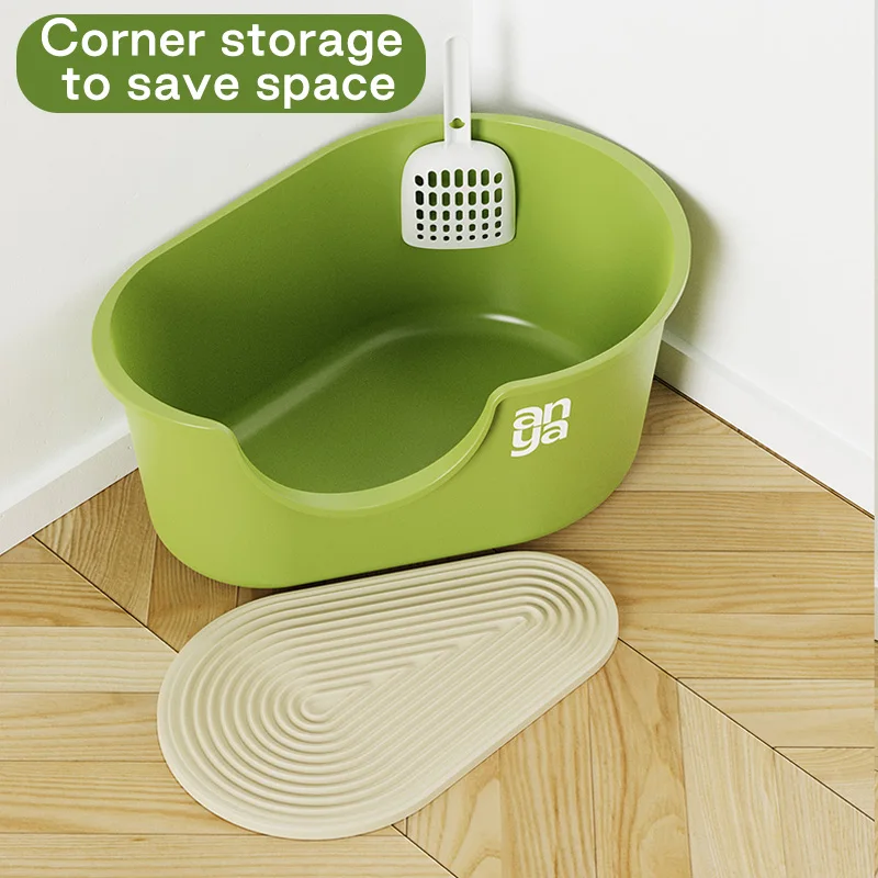 New Arrivals 2023 Hot Sale Pet Products Cat Clean Up Products with Large Space Cat Toilet Box Cat Litter Box With Litter Scoop