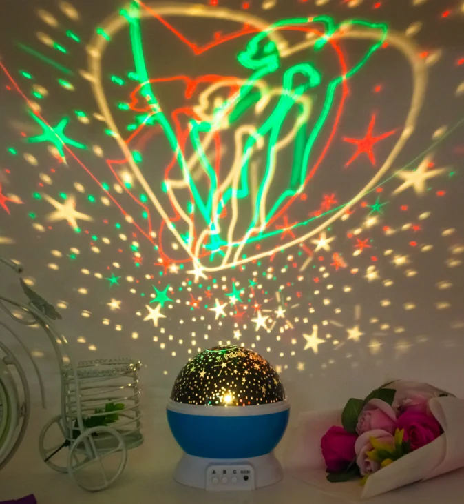 Kanlong Room decoration kids sky Moon stars main projector night light for home decor